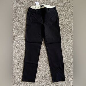 NWT J. Crew Factory flat front, side zip pants; size 0; color- black